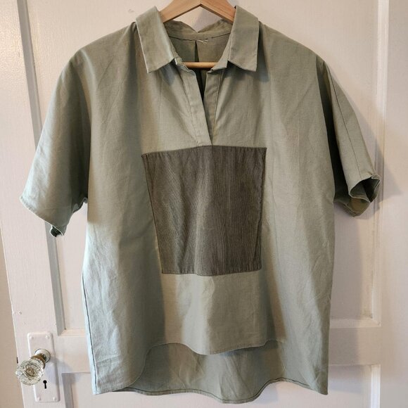 Tops Vintage Mint Green Collared Shirt Poshmark
